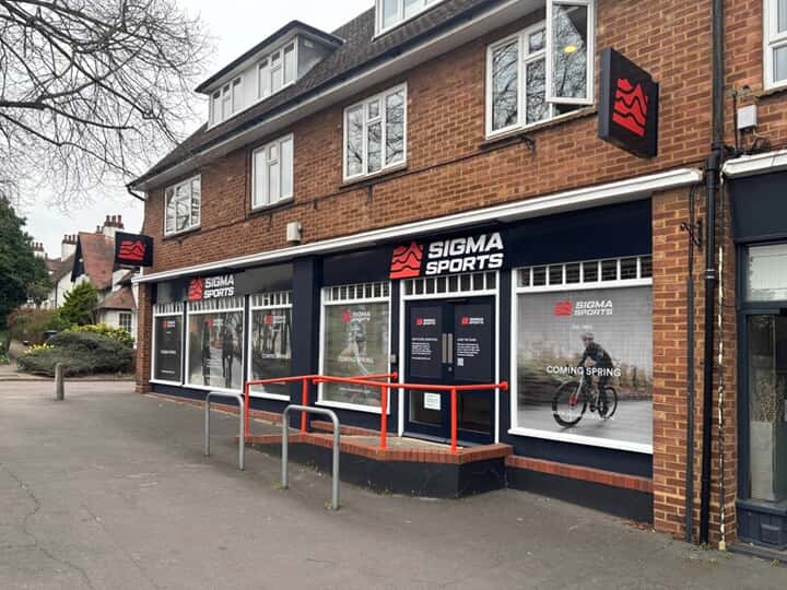 An image of the Sigma Sports exterior signage.